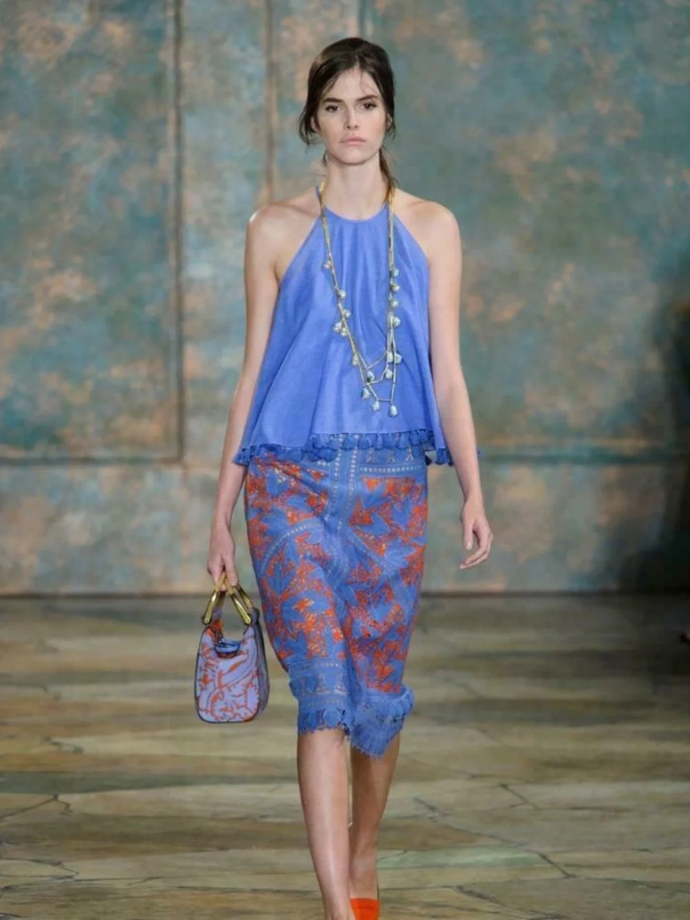 Tory Burch Whitney Lace Skirt Runway